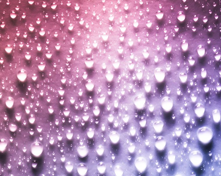 Many small beads of water