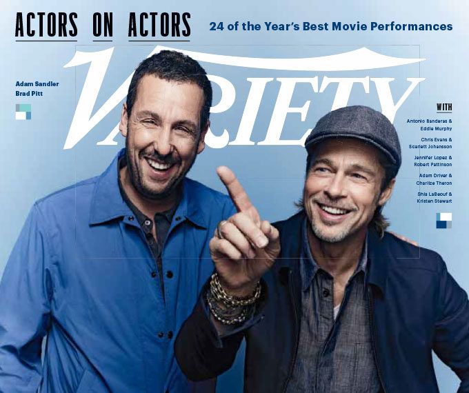 Cover from Variety showing Brad Pitt and Adam Sandler