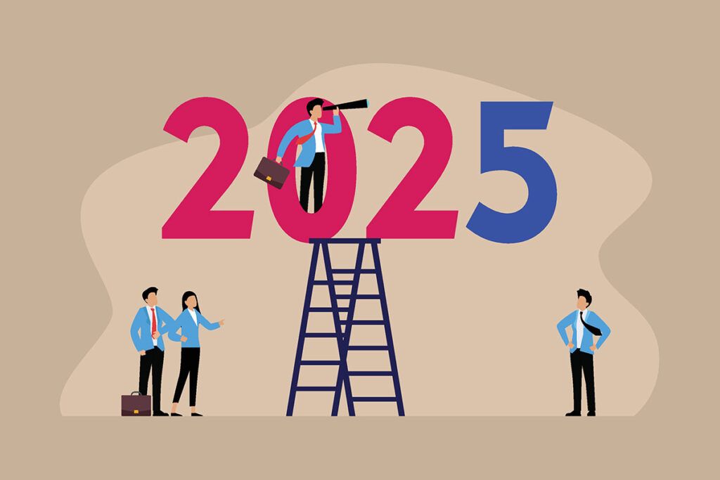 2025 cartoon with ladder