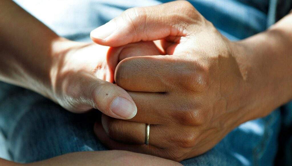 Holding hands