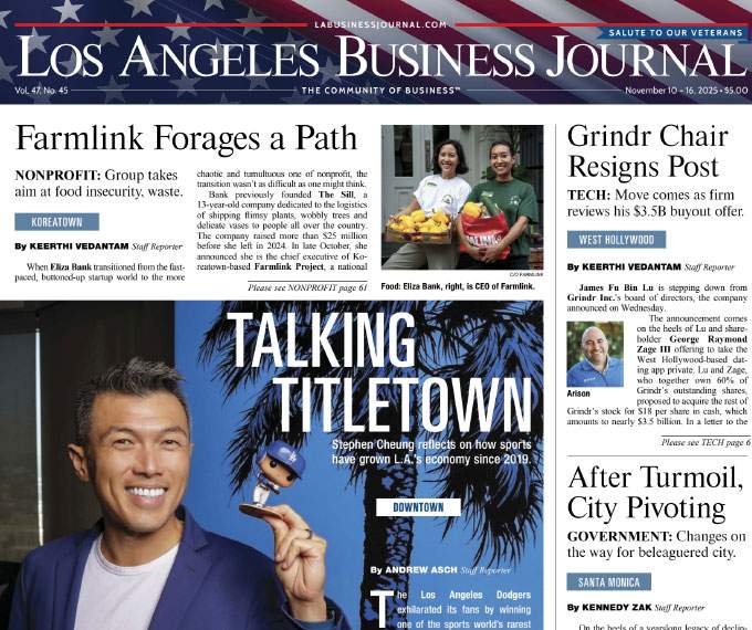 LA Business Journal cover