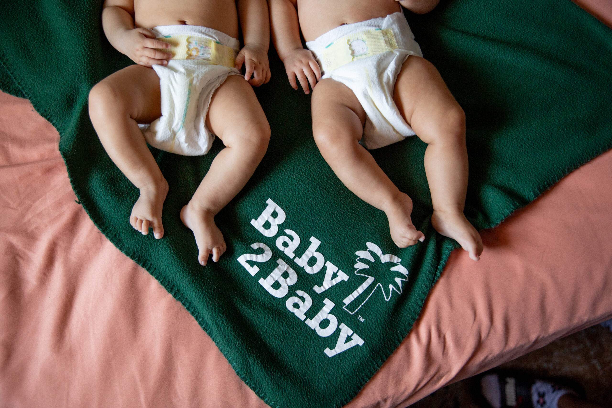 two sets of baby legs